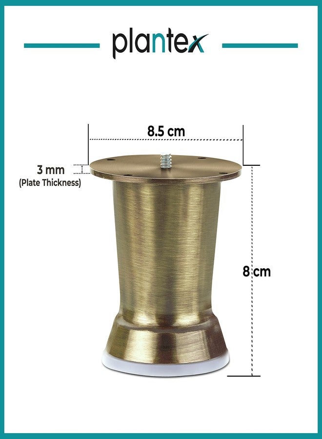 Plantex Heavy Duty Cone Shape 3 Inch Furniture Sofa Legs for Table/Sofa Support Legs/Sofa Furniture Leg/Table Leg/Set of 4 Pcs - (Brass Antique) - Image 3